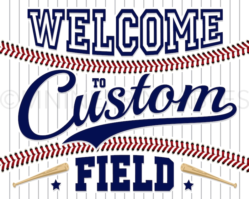 Custom Baseball Sign Decor Custom Baseball Field Sign Etsy