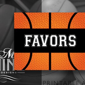 FAVORS Sign | Digital Downloads | Sports Printables | Basketball Party | Printable Art BK45