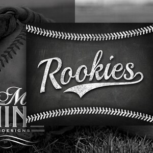 Chalkboard Baseball Party Sign Printables | Baseball ROOKIES Sign Downloads | Chalk Sports Printables | Baseball Printable Art CBB29
