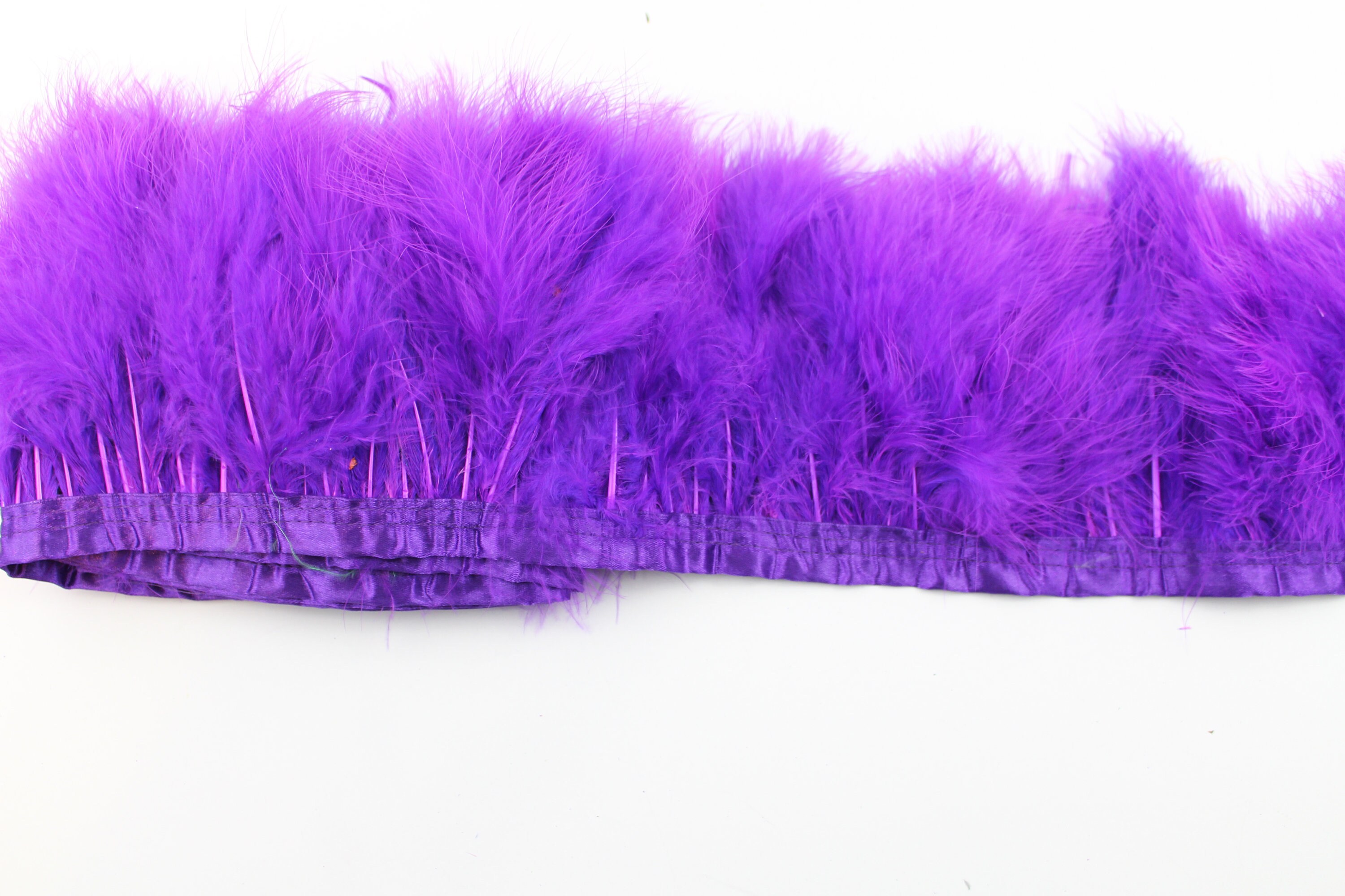Purple 2 Yard Long Marabou Turkey Fluff Feather Fringe Trim Etsy Norway