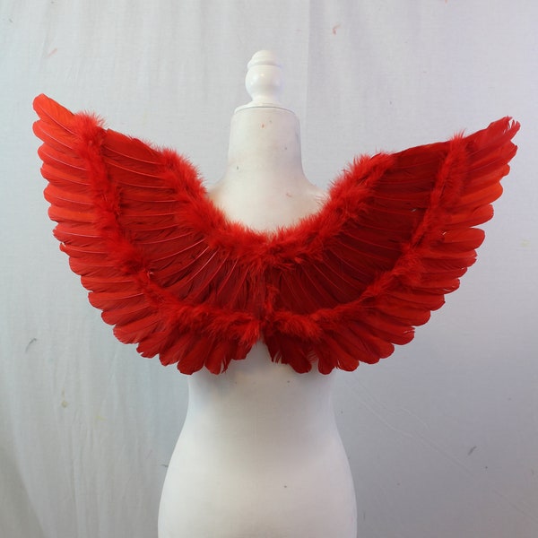 Red Small Turkey and goose Feather black Angel Wings Costume, Party, Photography Fun kids Dress Up Angel Wing - 21