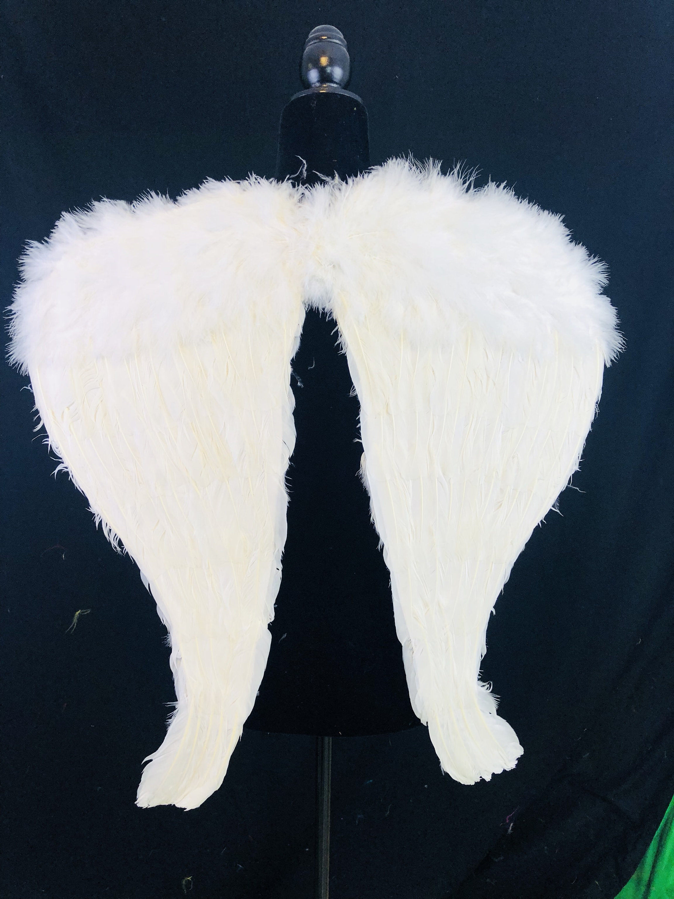White Turkey And Goose Feather Black Angel Wings Costume Etsy