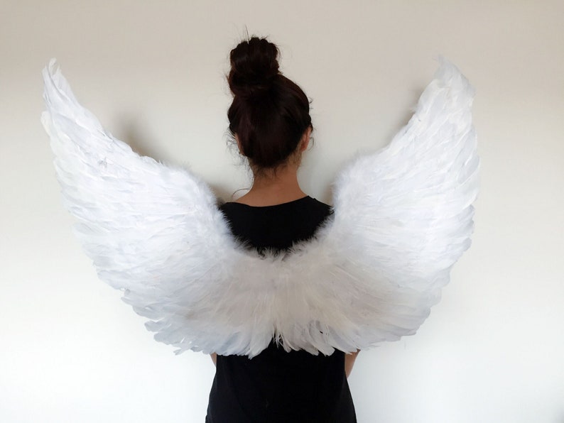 White Turkey and goose Feather White Angel Wings Costume, Party, Photography Fun Dress Up Angel Wing - 17