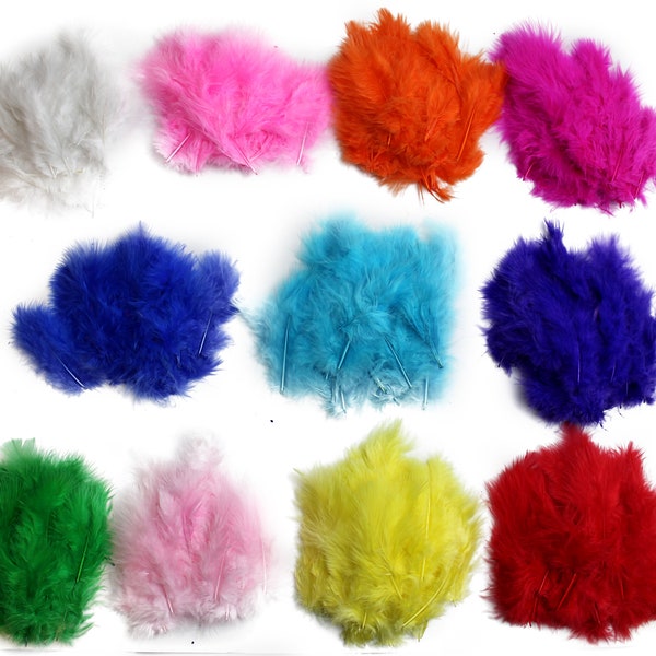 11 Color 100 Pcs 3”– 4” Decorative Feathers, Colorful Feathers for DIY Craft Wedding Home Party Decorations