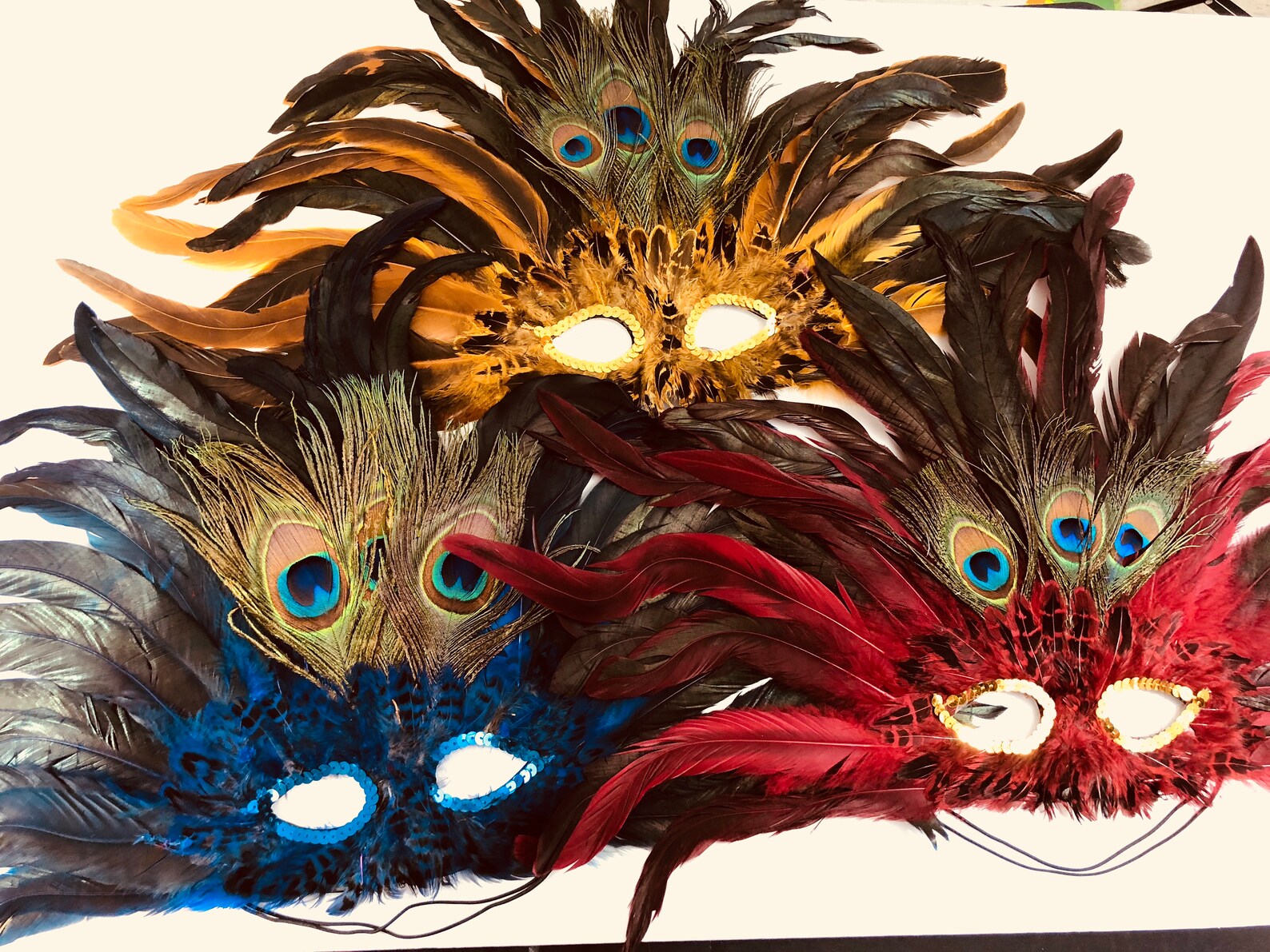 Yellow Halloween Masquerade Mask With Beautiful Etsy