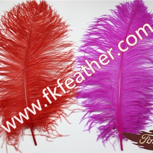 22 24 5pcs Ostrich Feather Hot Pink For DIY Jewelry Craft Making wedding Party Decor Accessories Wedding Supplier image 5