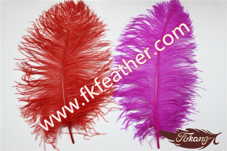 22 24 5pcs Ostrich Feather Hot Pink For DIY Jewelry Craft Making wedding Party Decor Accessories Wedding Supplier image 5