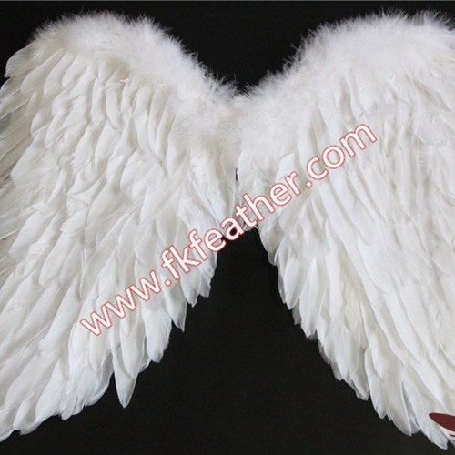White Turkey and Goose Feather White Angel Wings Costume - Etsy
