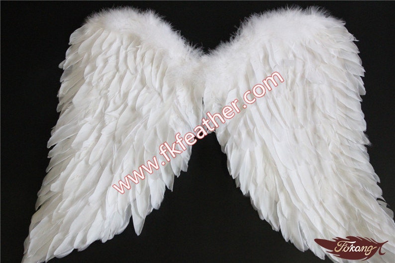 Turkey and goose Feather White Angel Wings Costume, Party, Photography Fun Dress Up Angel Wing - FKAW-001