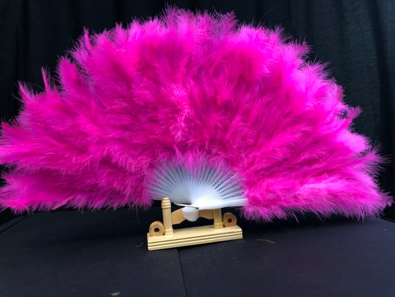 Turquoise Large Turkey Marabou Feather Fan 21"X12" For Dancing Wedding Burlesque