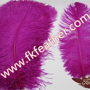 22 24 5pcs Ostrich Feather Hot Pink For DIY Jewelry Craft Making wedding Party Decor Accessories Wedding Supplier image 4