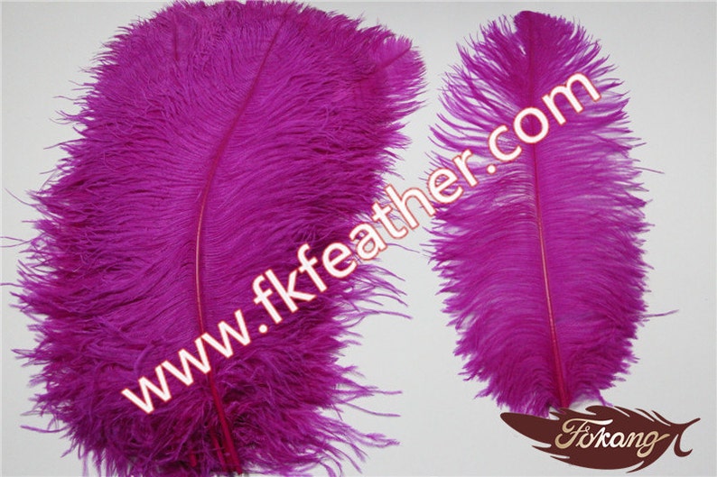 22 24 5pcs Ostrich Feather Hot Pink For DIY Jewelry Craft Making wedding Party Decor Accessories Wedding Supplier image 4