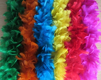 135 gram 2 yard Flat Fluffy Turkey Ruff Feather Boas