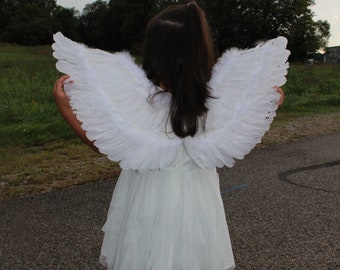 White Kids Turkey and goose Feather White Angel Wings Costume, Party, Photography Fun kids Dress Up Angel Wing - 21