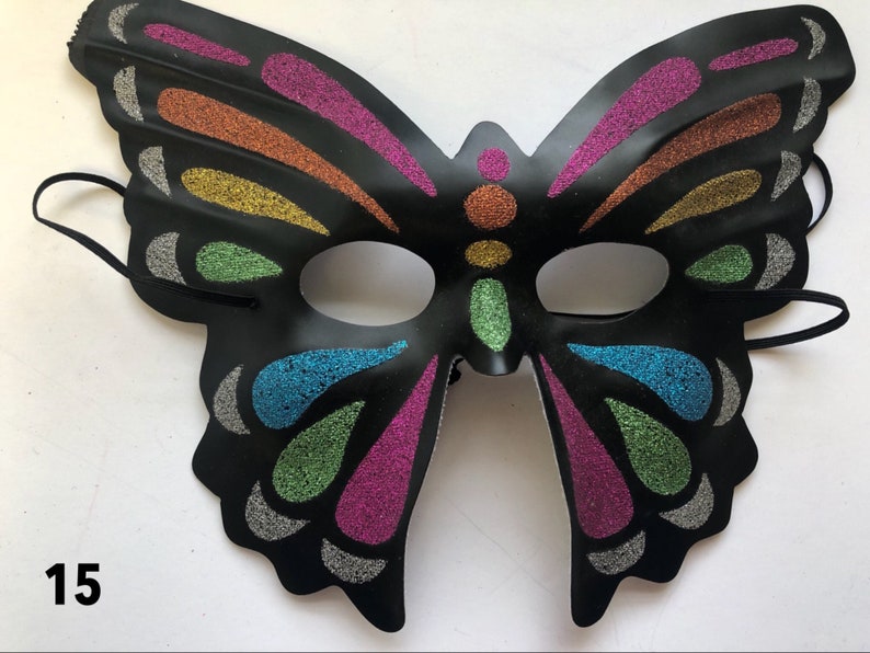 Dance Performance Dress Up Feather Mask Mardi Gras Parade Masquerade Party Mask 14 Color variations to choose- Halloween 28