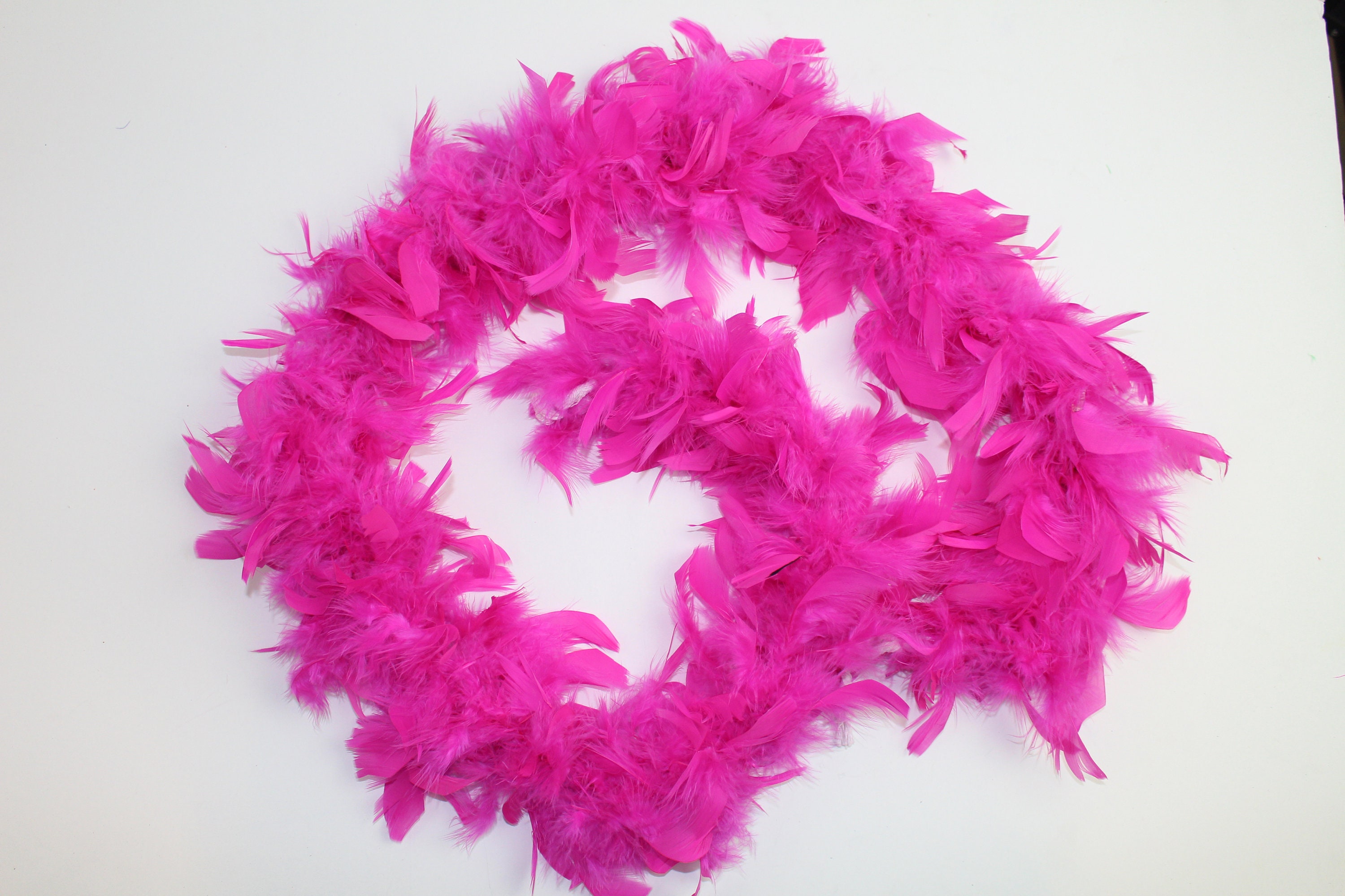 Larryhot Hot Pink Feather Boa - 80g 2yards Feather Boas for Women,Dancing Craftting Party Dress Up and Festival Decoration (80g - Hot Pink)