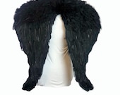 Black Turkey and goose Feather Black Angel Wings Costume, Party, Photography Fun Dress Up Angel Wing - 25