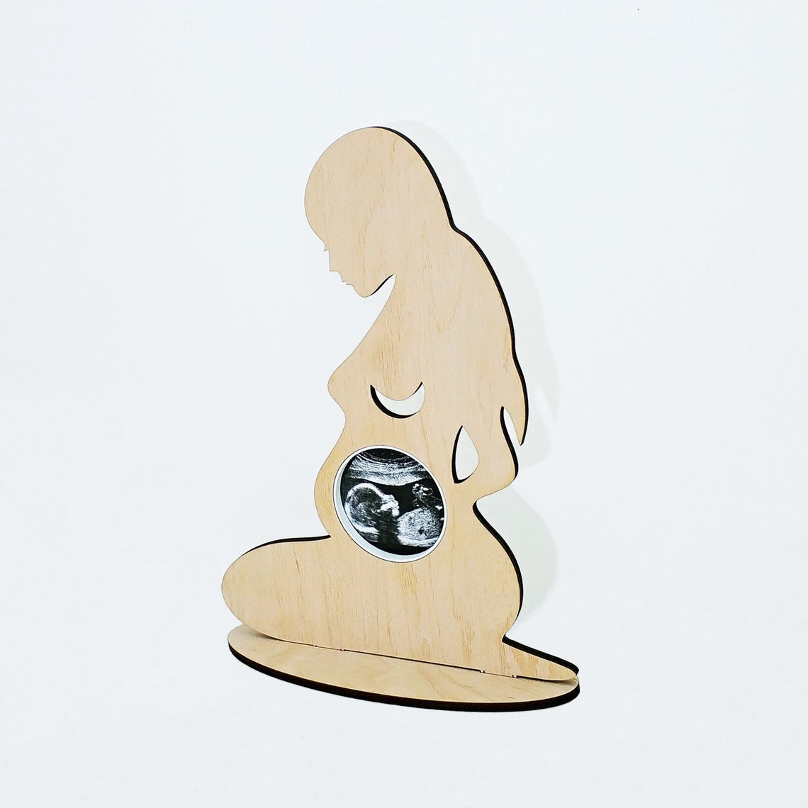 Pregnant Wooden Frame New Mom Custom Ultrasound Etsy