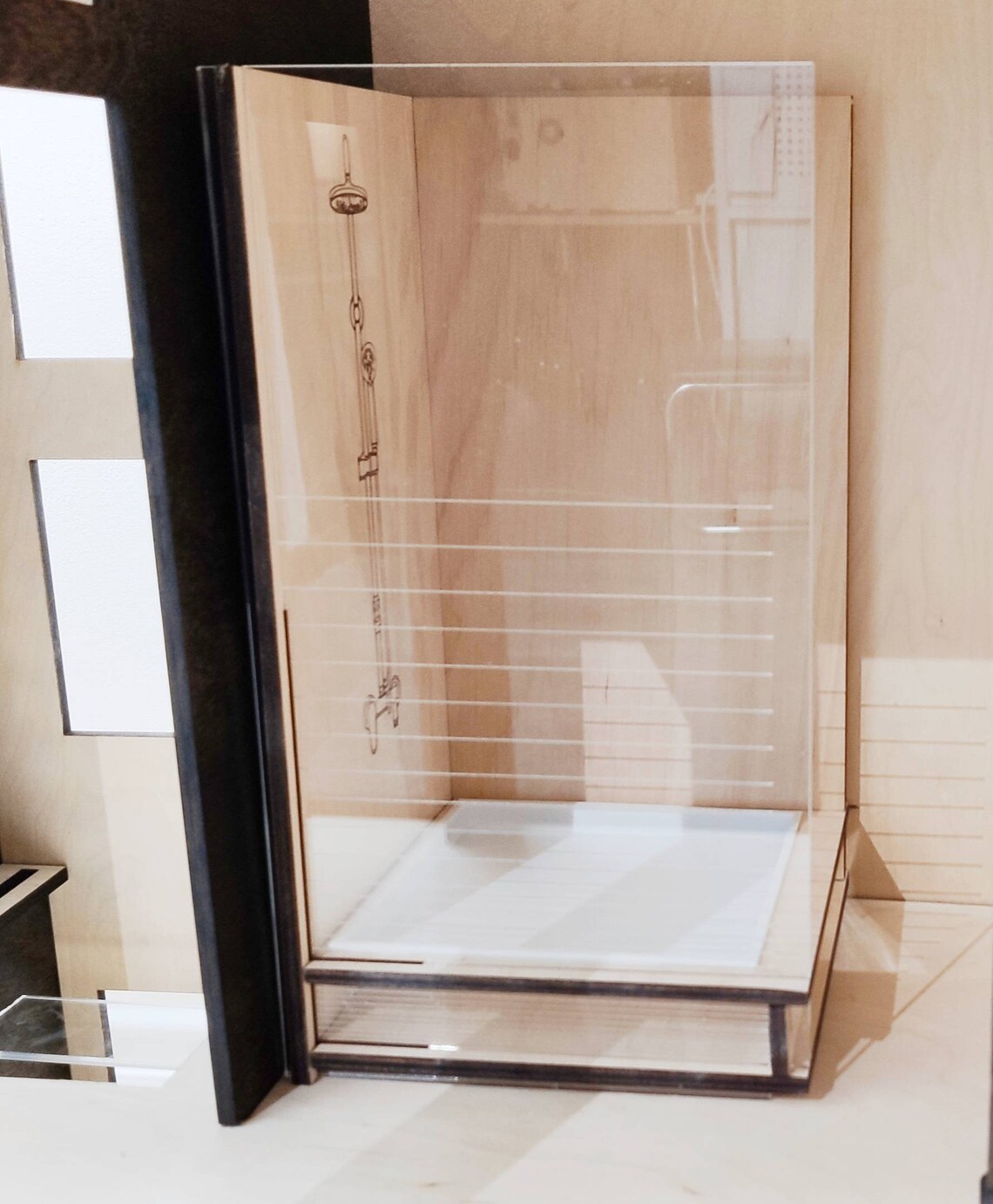 dollhouse miniature shower