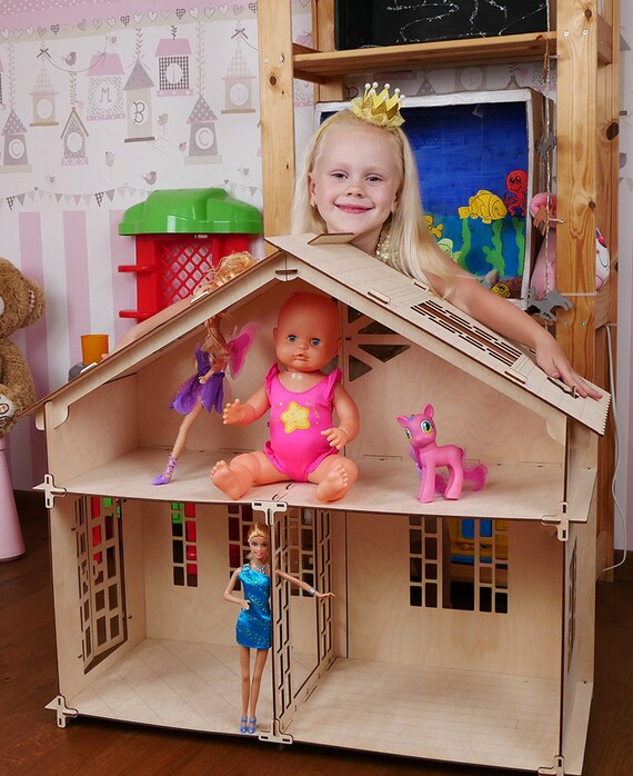 kids craft barbie house