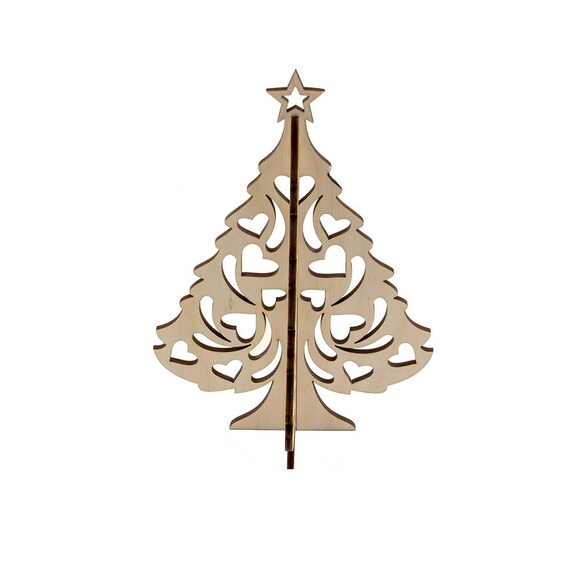 Wooden Christmas tree. Laser cut. Christmas Decor. Gift Idea. Etsy