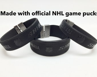 THE PUCKLUCK BRACELET - Hockey - Hockey Player - nhl puck - Hockey Bracelet - Hockey Mom - Hockey Gifts - Hockey Dad - Lucky Charm - Jewelry