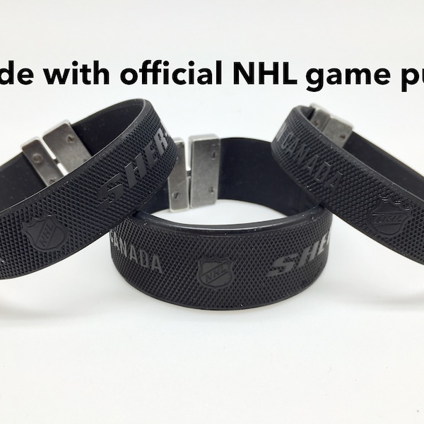 THE PUCKLUCK BRACELET - Hockey - Hockey Player - nhl puck - Hockey Bracelet - Hockey Mom - Hockey Gifts - Hockey Dad - Lucky Charm - Jewelry