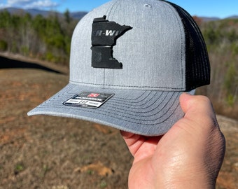 THE PUCKLUCK HAT - Minnesota - Dad Hat - Hockey Mom - Hockey Hat - Trucker Hat - nhl puck patch- Hockey Player - Puck Hat