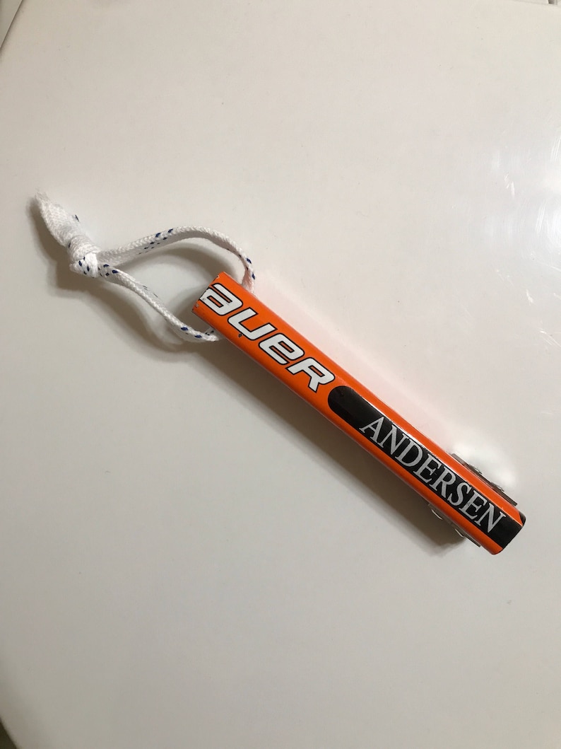 Game Used Hockey Stick Bottle Opener With Pro Player Name Hockey Player