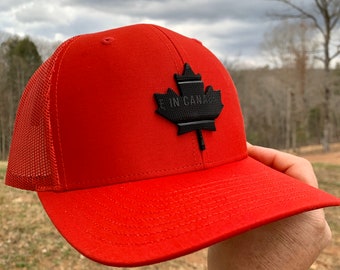 THE PUCKLUCK HAT - maple leaf - Dad Hat - Hockey Mom - Hockey Hat - Trucker Hat - nhl puck patch- Hockey Player- Puck Hat