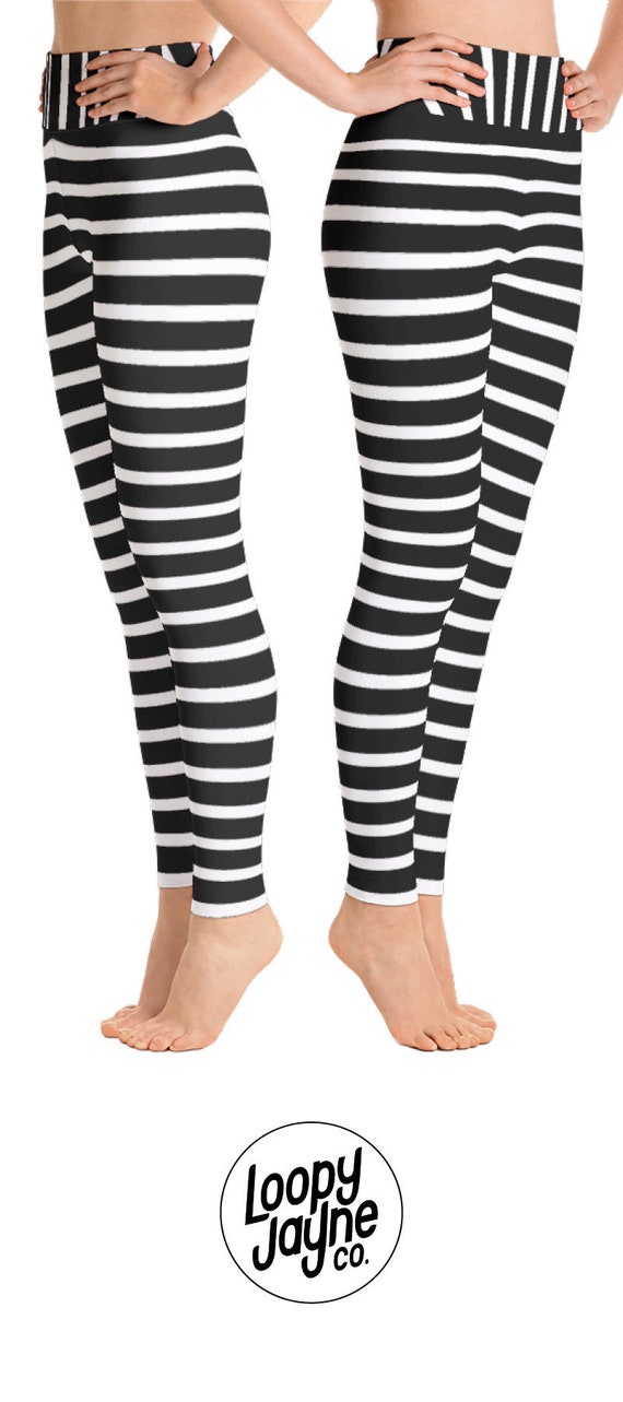 striped workout leggings