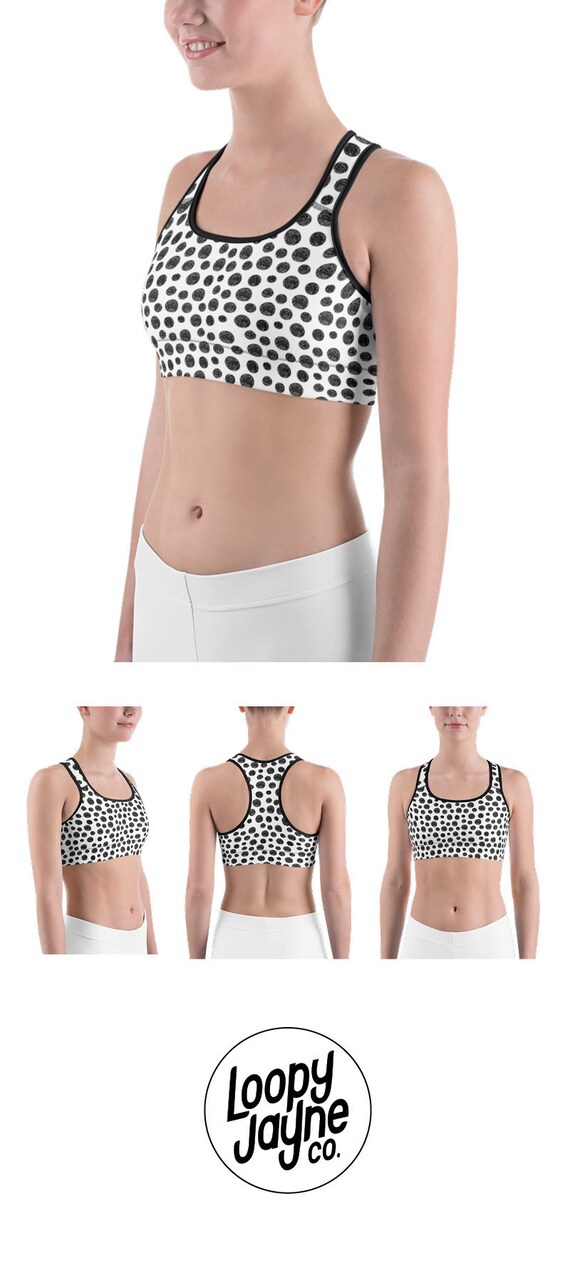 polka dot sports bra