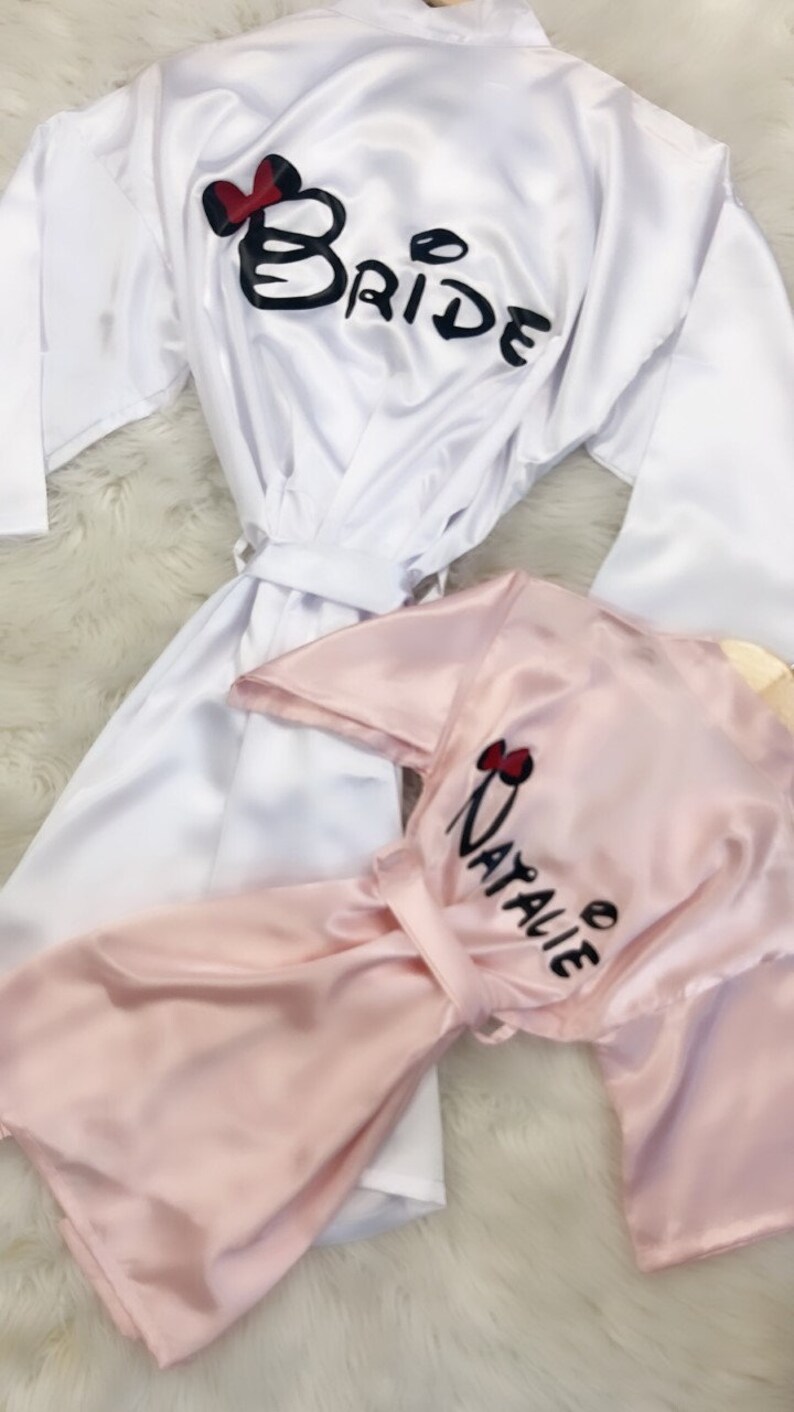 Disney inspired Personalized robes bridesmaid robes Etsy