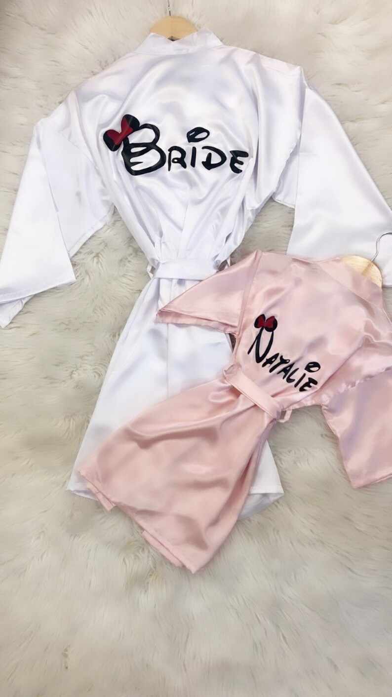 Disney inspired Personalized robes bridesmaid robes Etsy
