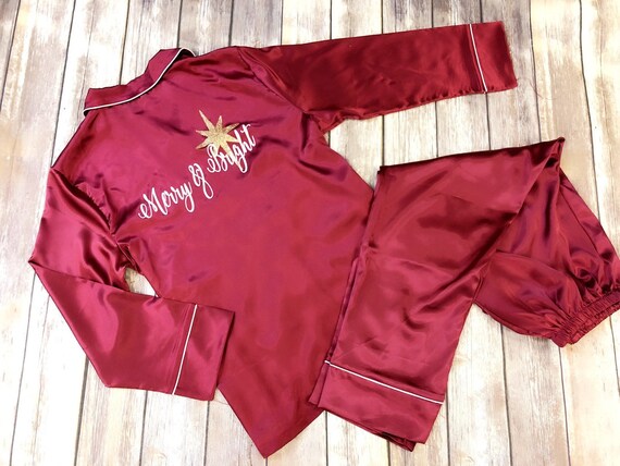 silk christmas pajamas