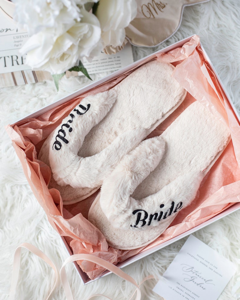 PERSONALIZED Add any TextBride Slippers Bridesmaid Slippers image 0