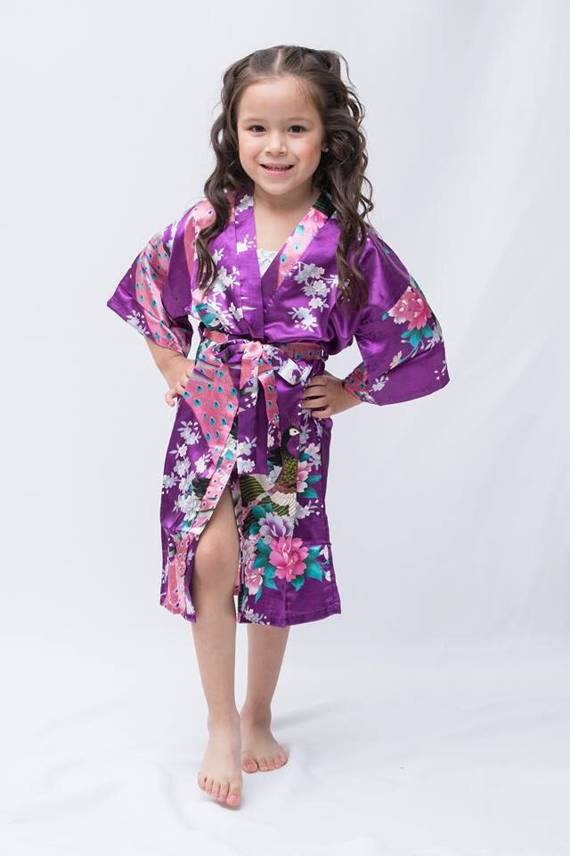 ADD CUSTOMIZATION Flower Girl Robe Kimono Crossover Robe