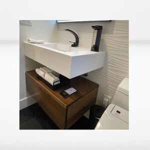 Floating Bathroom Vanity, Vanity Drawers, Modern Vanity, Bathroom Drawer Storage, Scandinavian Vanity, Bathroom Sink, Bathroom Shelves Shelf
