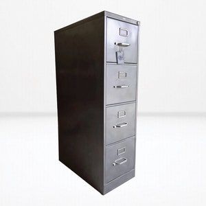 4-drawer Metal Filing Cabinet Refinished / letter & legal size / industrial cabinet / metal filing cabinet / industrial office / Hon image 1