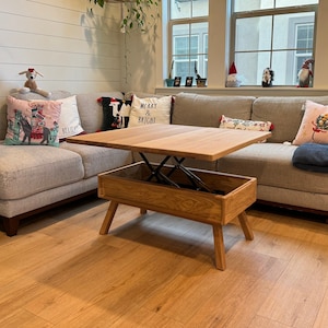 Lift Top Coffee Table, Pop up Table, Board Game Table, Convertible ...