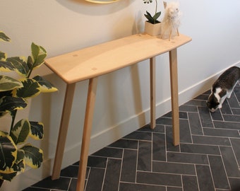 Entry Table, Modern Entryway Table, small wood table, Console Table, Narrow table, Decore table, behind couch, Scandinavian mudroom table