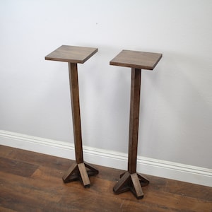 Speaker Stands Large in Solid Wood, Handmade in USA, Thin and Modern Design