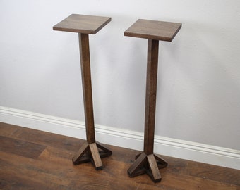 Speaker Stands Large in Solid Wood, Handmade in USA, Thin and Modern Design