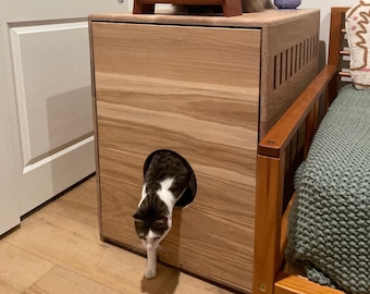 Cat Litter Robot Enclosure, Automatic Litter Box Enclosure For Litter Robot 3/4,Cat-Exclusive Entrace For Dog Proof And Fun,Charging Station For Litter Robot Cabinet,Litter Collector And Lock,Grey