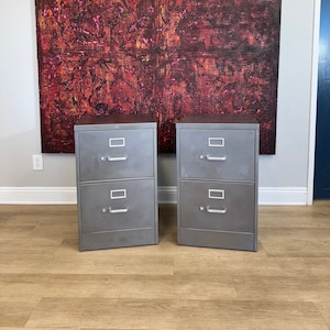 2-Drawer Legal Size Metal Filing Cabinet / Brushed / industrial cabinet / metal filing cabinet / Industrial office furniture