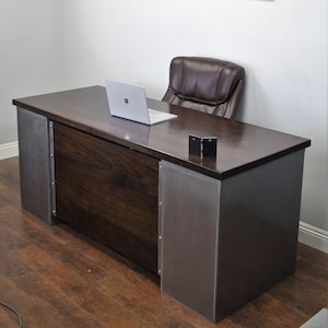 Modesty Panel For Our Desks - Solid Wood Rustic / industrial / urban furniture / office furniture / Farmhouse