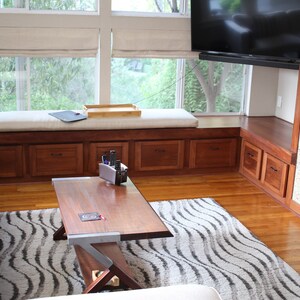 Modern Coffee Table / living room Table / Handmade / sofa table / steel wood table / industrial rustic / contemporary storage Scandinavian image 6