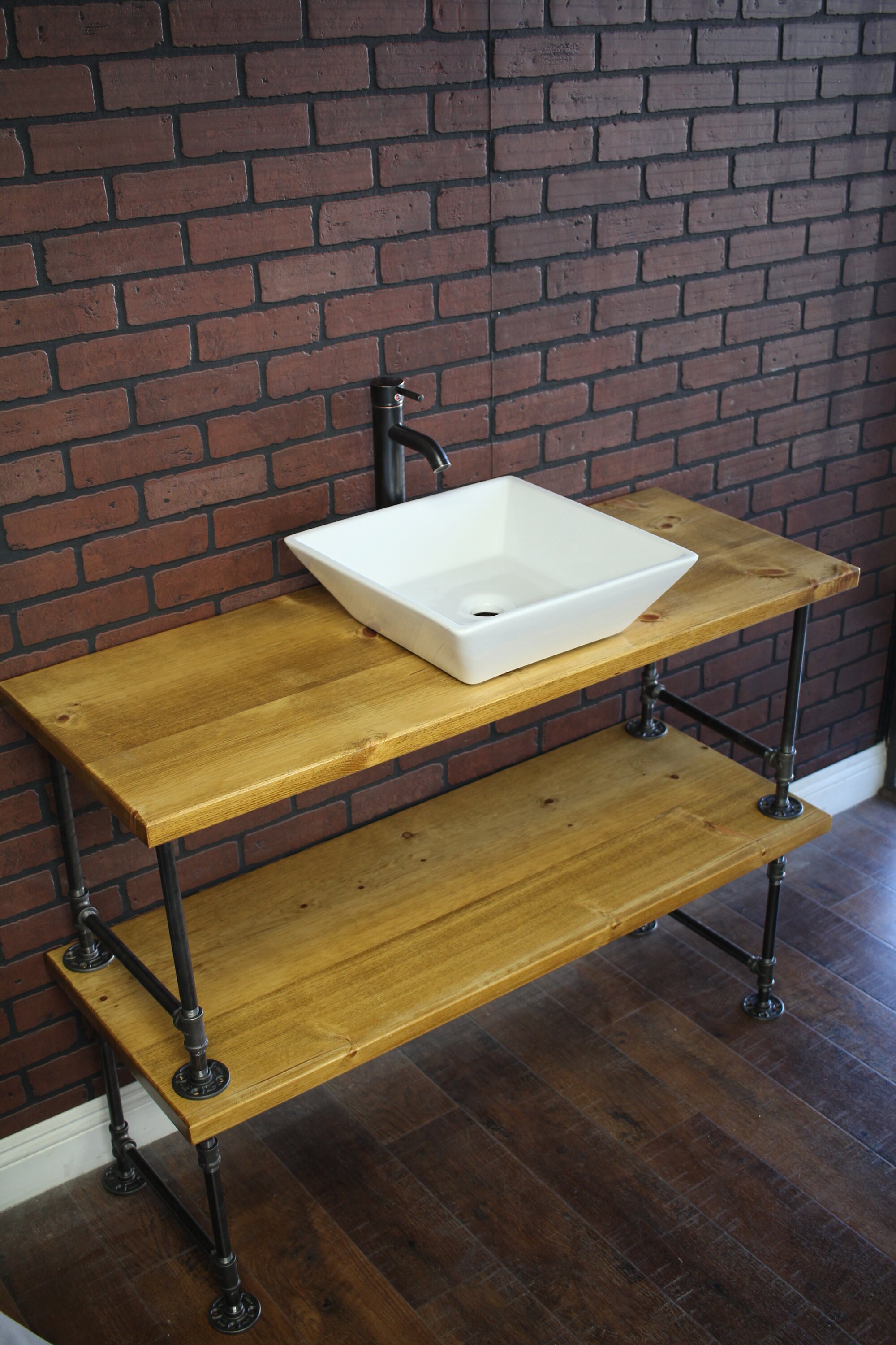 Bathroom Vanity With Pipe / Industrial Restroom / Pipe Vanity Etsy Canada
