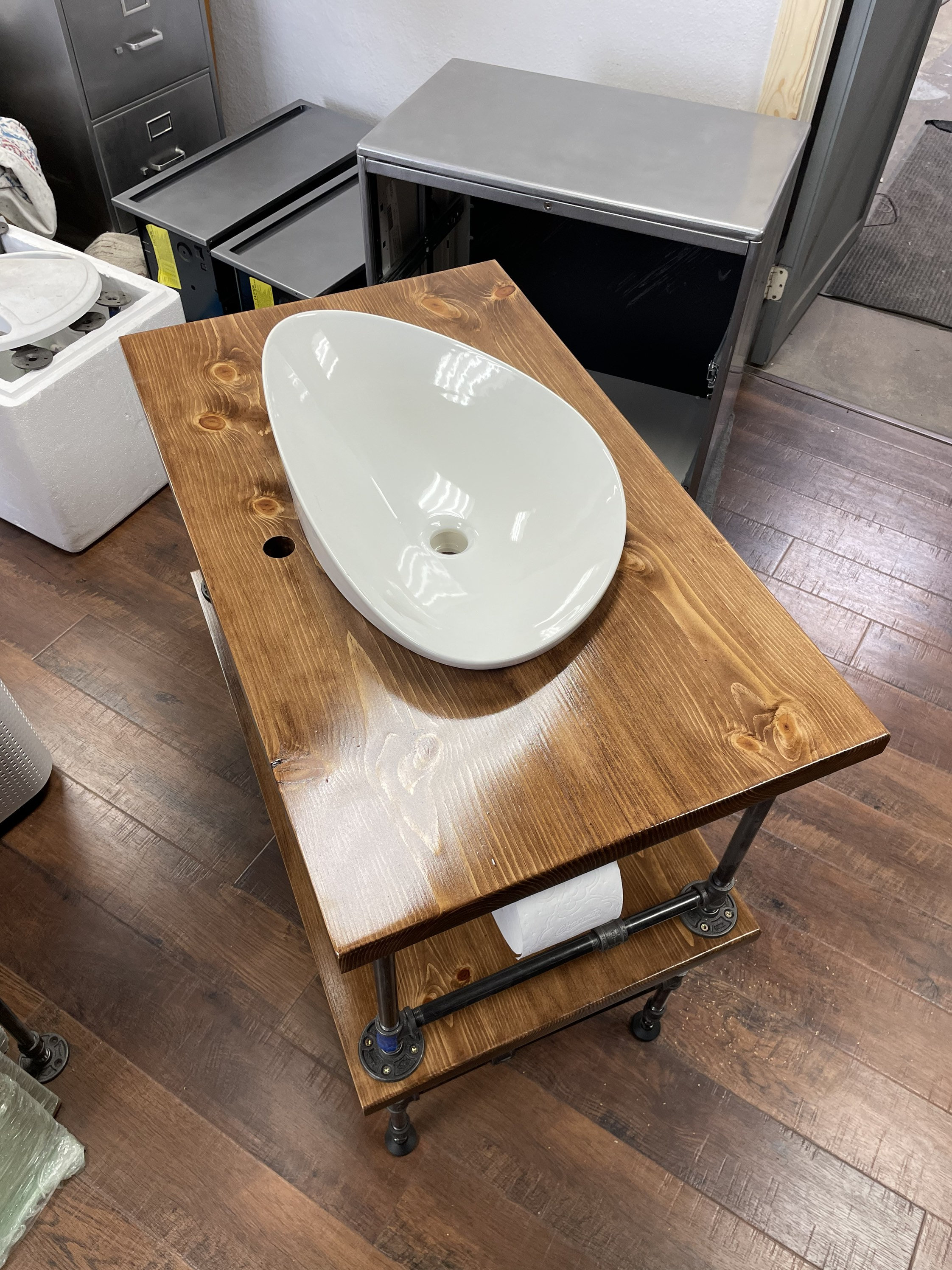 Bathroom Vanity With Pipe / Industrial Restroom / Pipe Vanity Etsy Canada