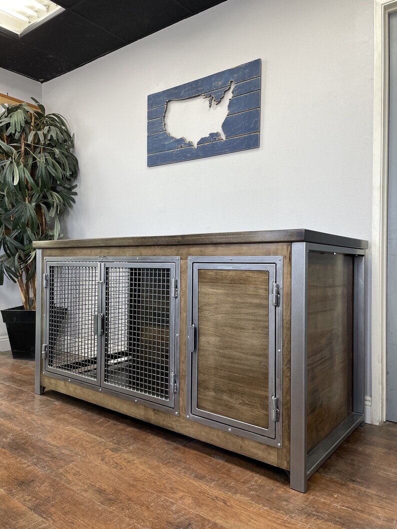 Dog Crate Console Credenza / Rustic Media Center / Urban Etsy